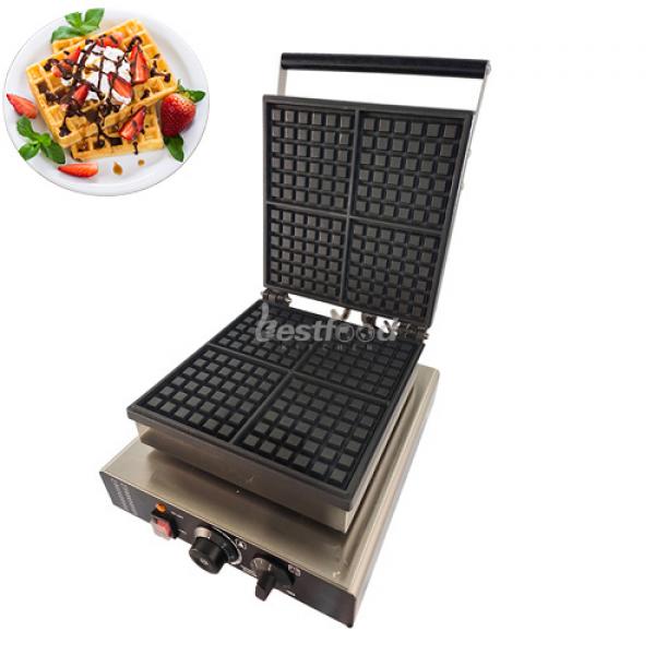 4-Grid Square Belgian Waffle Maker (BFK-2206-2A)